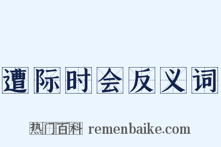 遭际时会反义词是什么意思的图片